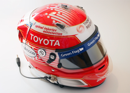 Driver Helmet - Kazuki Nakajima - Williams FW31 Toyota - F1 driver 
