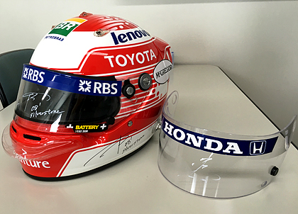 Driver Visor・Helmet - Satoru Nakajima - Lotus Honda - F1 driver 